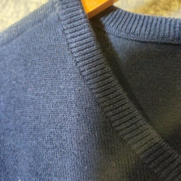 Vince Camuto Womens Classic Navy Puff Sleeve Sweater With Keyhole Back Size L Co - Picture 10 of 12